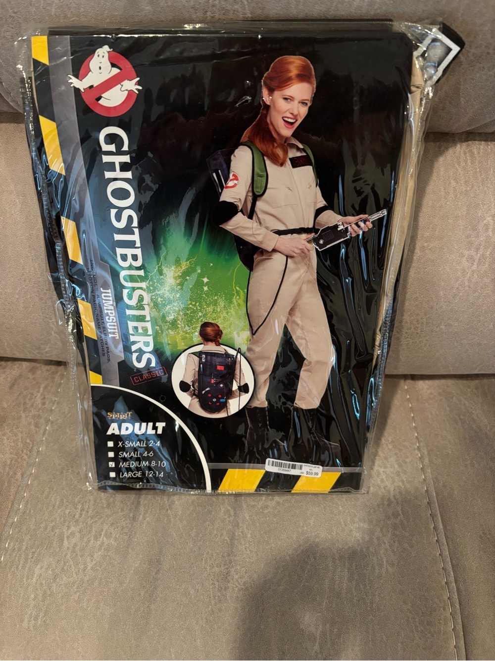 NWT Ghostbusters Tan and Black Jumpsuit Costume